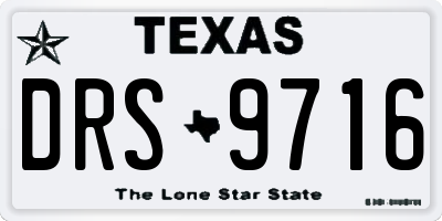 TX license plate DRS9716