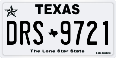 TX license plate DRS9721