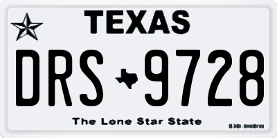 TX license plate DRS9728