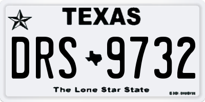 TX license plate DRS9732