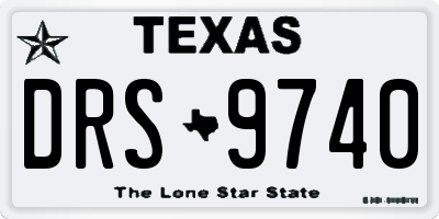 TX license plate DRS9740