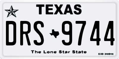 TX license plate DRS9744