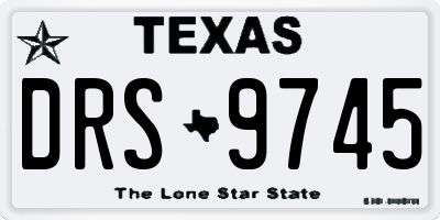 TX license plate DRS9745