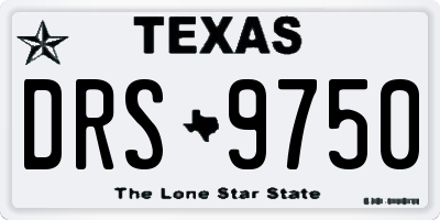TX license plate DRS9750