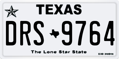 TX license plate DRS9764