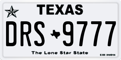 TX license plate DRS9777
