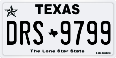 TX license plate DRS9799