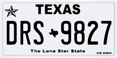 TX license plate DRS9827