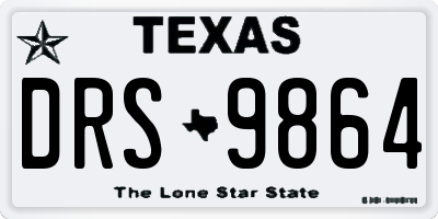 TX license plate DRS9864
