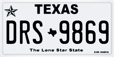 TX license plate DRS9869