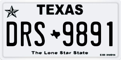 TX license plate DRS9891