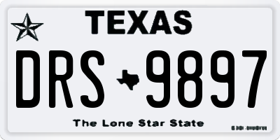 TX license plate DRS9897
