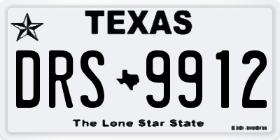 TX license plate DRS9912