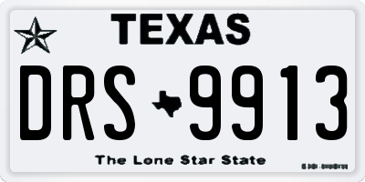 TX license plate DRS9913