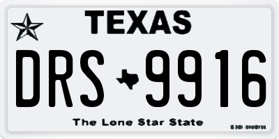 TX license plate DRS9916