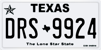 TX license plate DRS9924