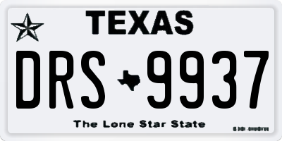 TX license plate DRS9937