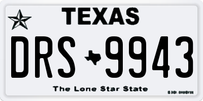 TX license plate DRS9943