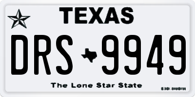 TX license plate DRS9949