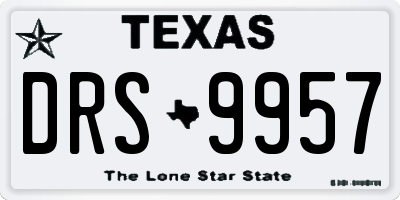 TX license plate DRS9957
