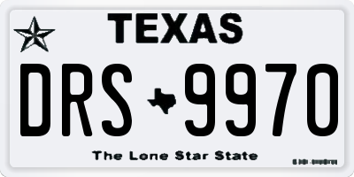 TX license plate DRS9970