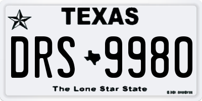 TX license plate DRS9980