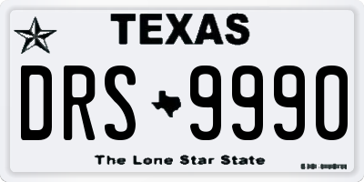 TX license plate DRS9990