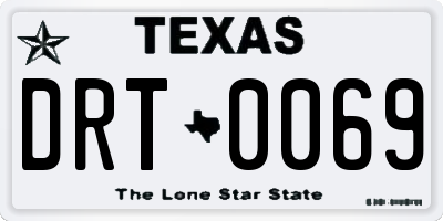 TX license plate DRT0069