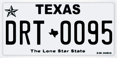 TX license plate DRT0095