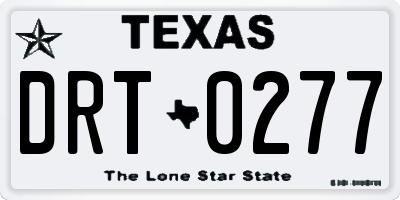 TX license plate DRT0277