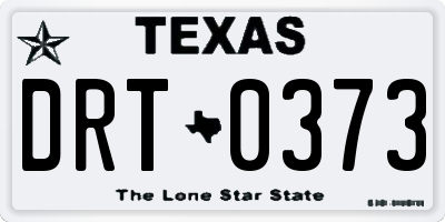 TX license plate DRT0373