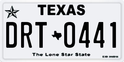 TX license plate DRT0441