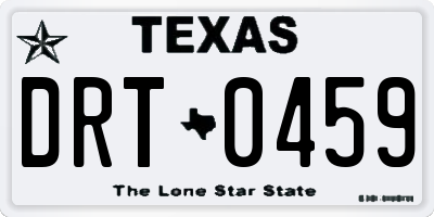 TX license plate DRT0459