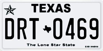 TX license plate DRT0469