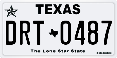 TX license plate DRT0487