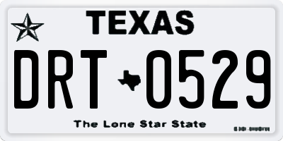 TX license plate DRT0529