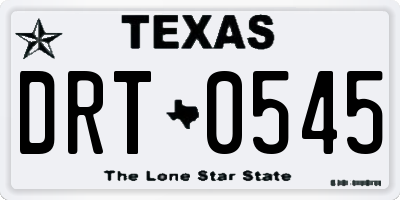 TX license plate DRT0545
