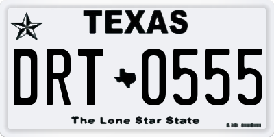 TX license plate DRT0555
