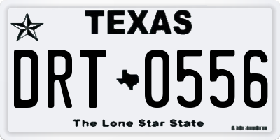 TX license plate DRT0556
