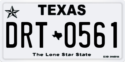 TX license plate DRT0561