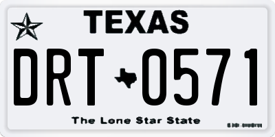 TX license plate DRT0571