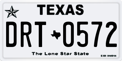 TX license plate DRT0572