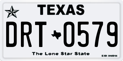 TX license plate DRT0579