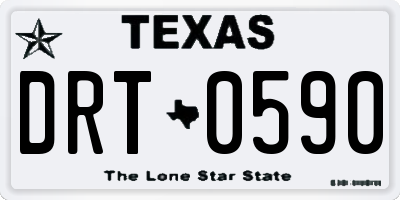 TX license plate DRT0590