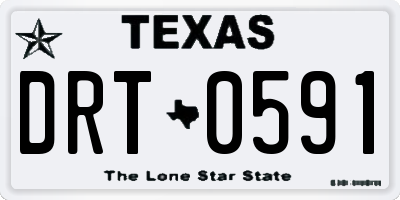 TX license plate DRT0591