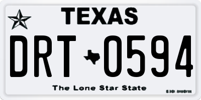 TX license plate DRT0594