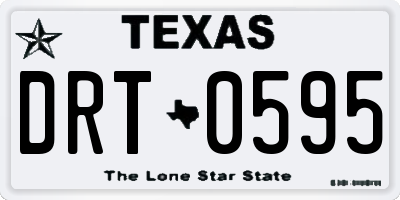 TX license plate DRT0595