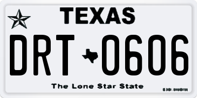 TX license plate DRT0606