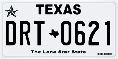TX license plate DRT0621