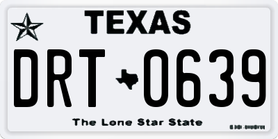 TX license plate DRT0639